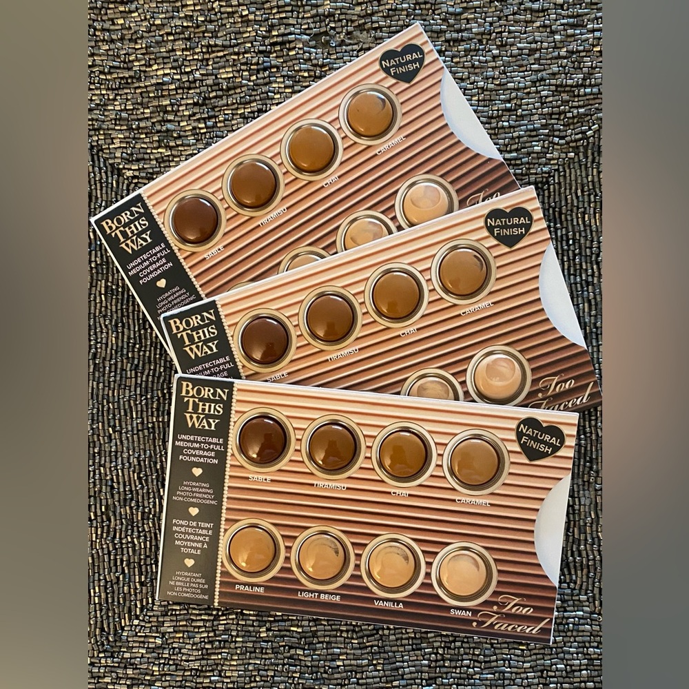 4️⃣ FOR 💲1️⃣5️⃣ TOO FACED Born This Way Foundation Samples